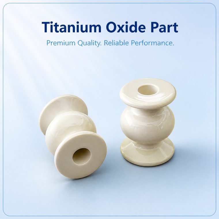 TiO2 Titanium Oxide Ceramic Gourd Shape Textile Machinery Ceramic Part High Temperature Wear Resistant Insulation
